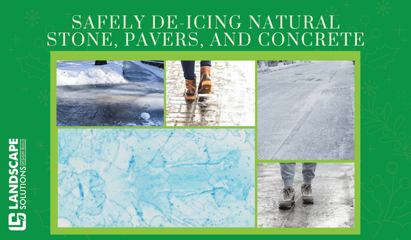 safely de-icing natural stone, pavers and concrete
